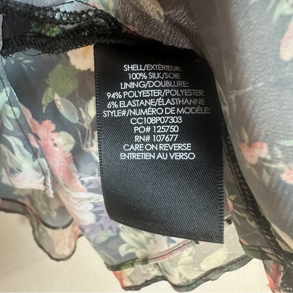 Alice + Olivia Dionne Floral Silk Black Mini Skirt Women’s Sz‎ 8 NWOT - Picture 7 of 7